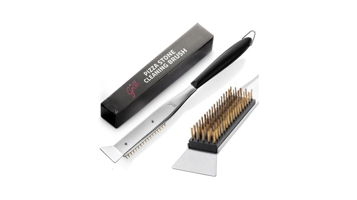 Hans Grill 2-in-1 Pizza Oven Brush & Scraper | Dual-purpose