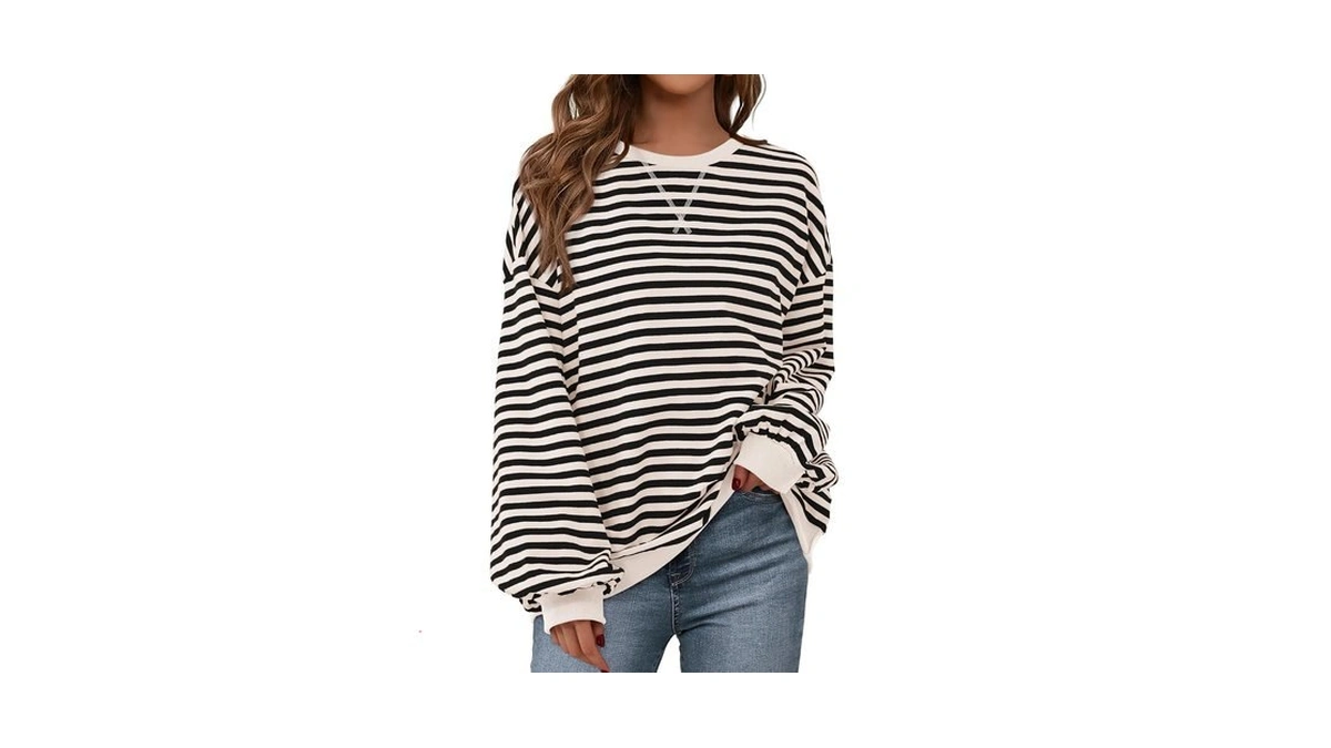 Btfbm Oversized Sweatshirt For Women 2026 Fall,beige Black,xs