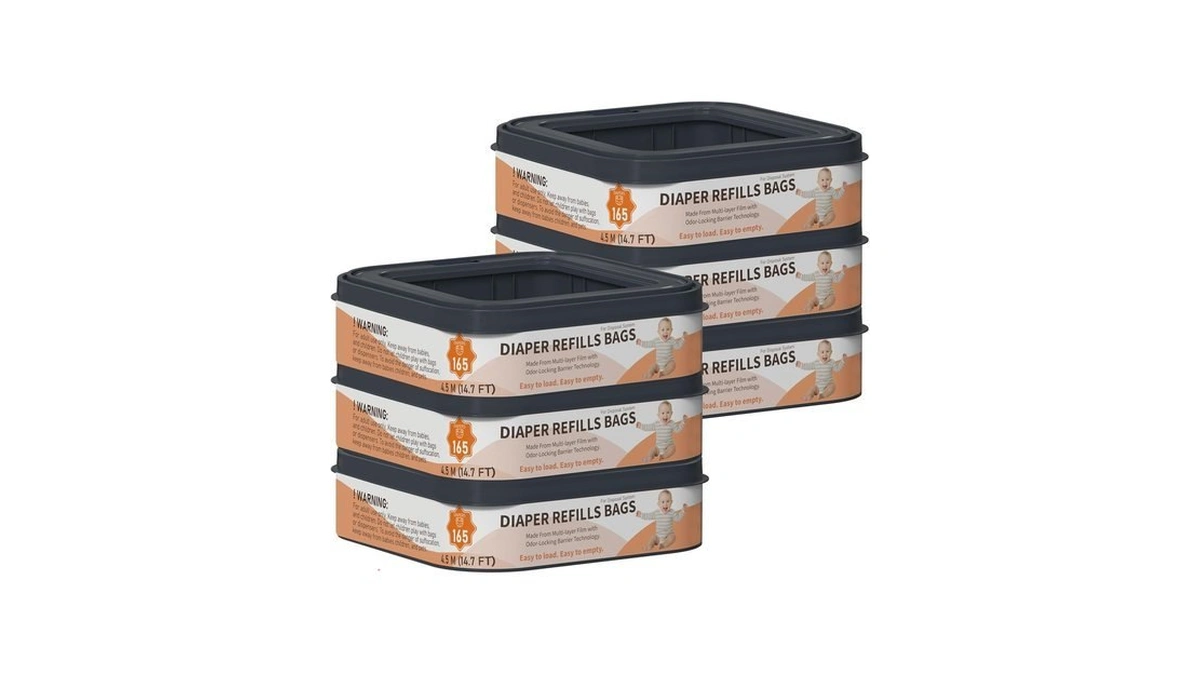 Square Starter Refills Disposal Bags Refill Compatible With Diaper Genie