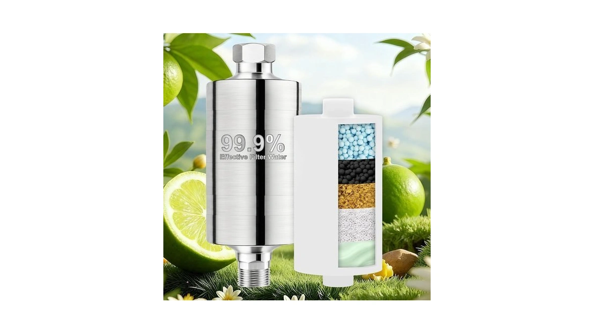 Keycozy Vitamin C Larger Premium Metal Shower Filter, 304 Stainless