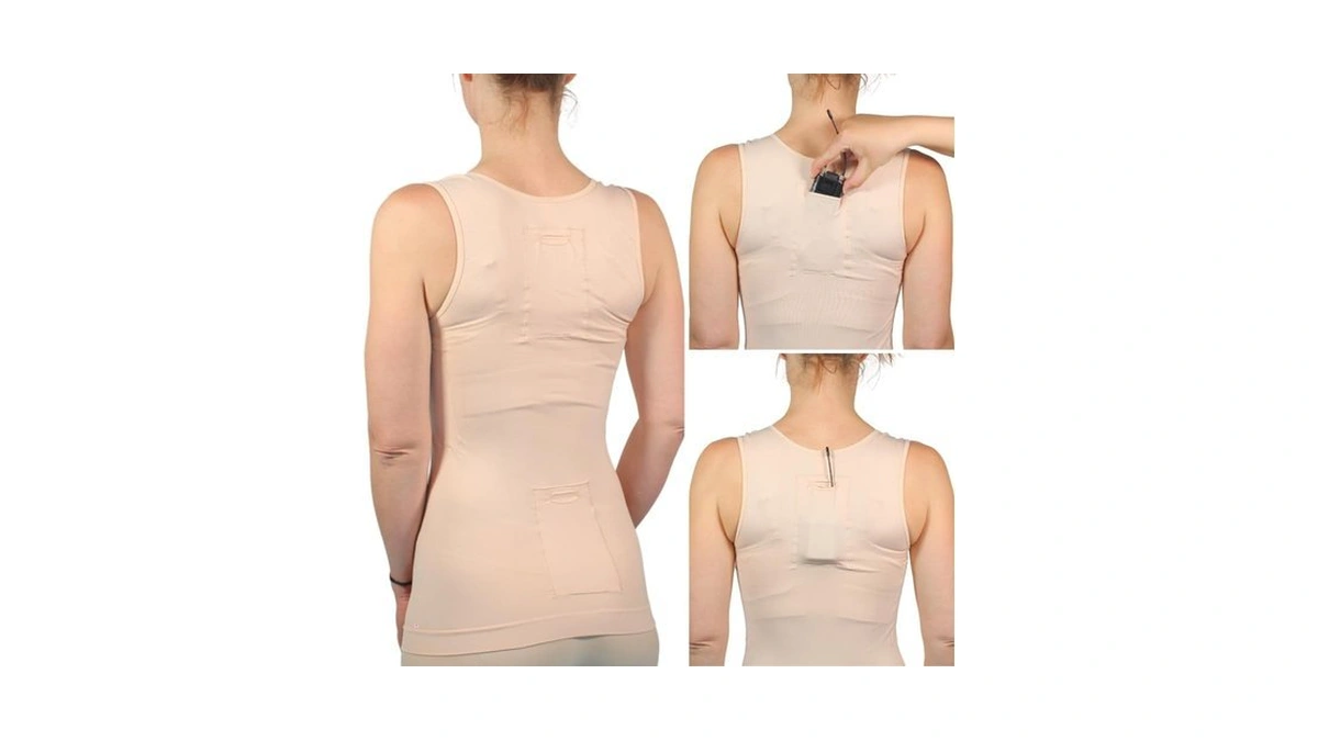 Ursa Vestie, Unisex Wireless Mic Vest - Small (beige)