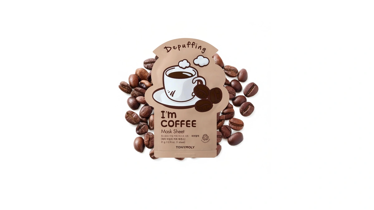 Tonymoly I'm Coffee Sheet Mask - Hydrating Depuffing Korean Face