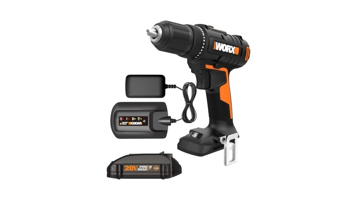 Worx Cordless Drill Driver, 20v 1/2-inch, Wx108l