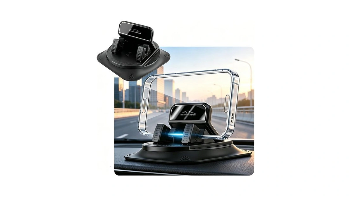 Akwdsl Car Dashboard Phone Holder 360° Rotatable Car Phone Mount