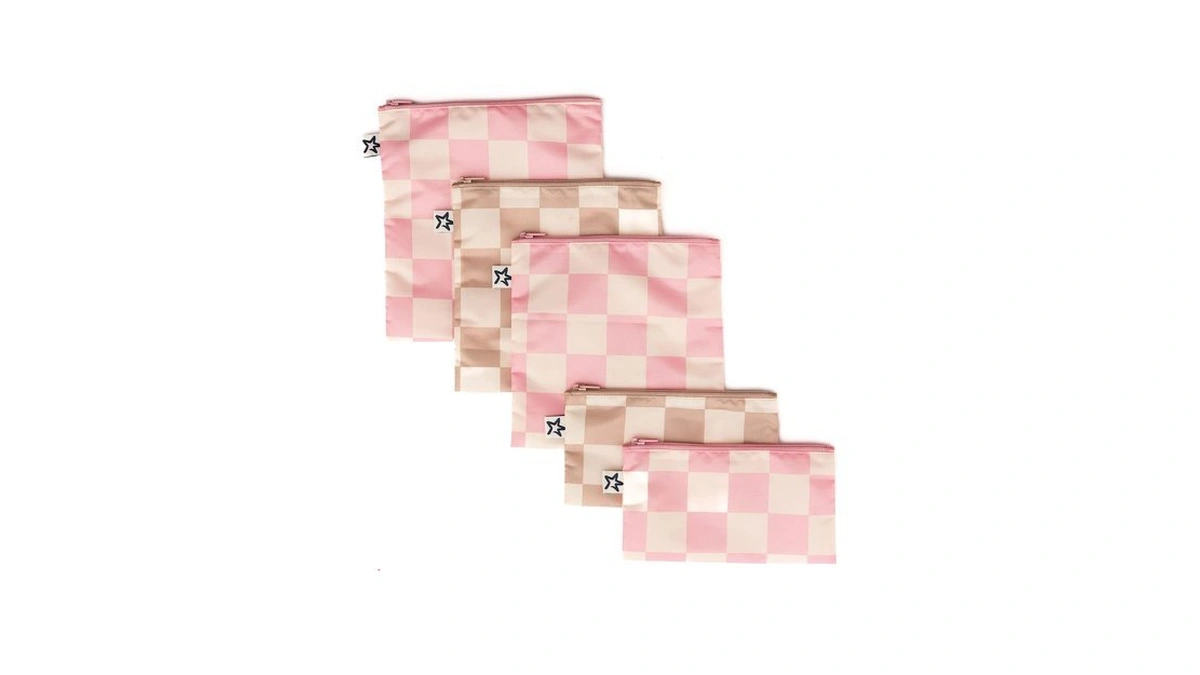 Tiny Twinkle 5 Pack Reusable Snack Bags - Machine Washable,