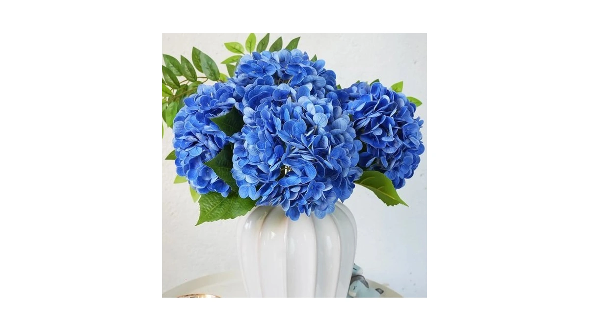 3 Pcs Hydrangea Artificial Flowers, Latex Pu Real Touch Hydrangea