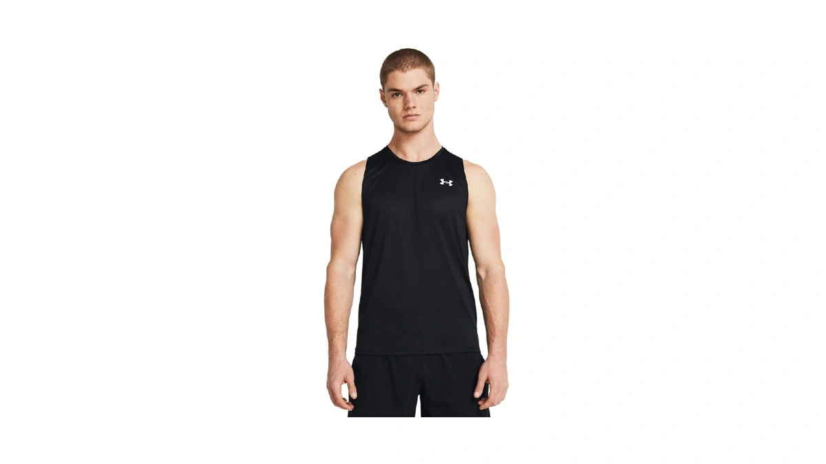 Under Armour Men's Tech Tank Top, 001 Black, Lgt