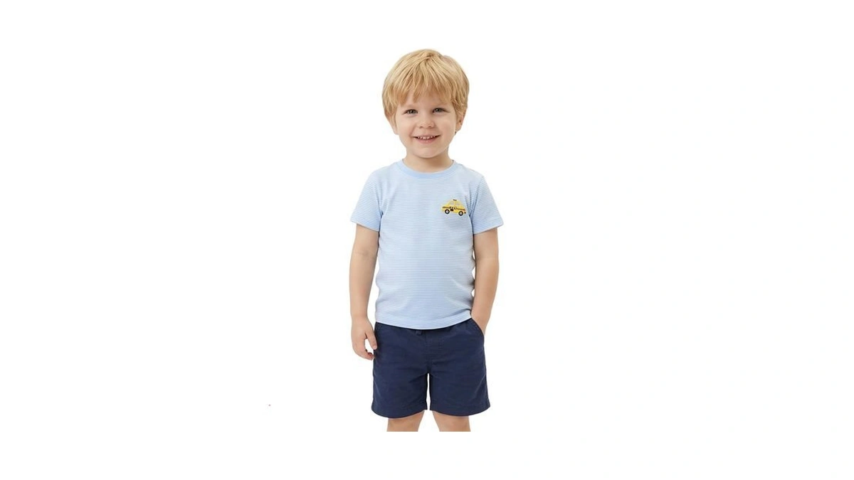 Awibmk Boys Back To School Outfits School Bus Apple Striped