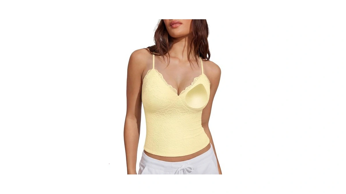 Amazon : Suuksess Women Sexy Lace Padded Tank Top