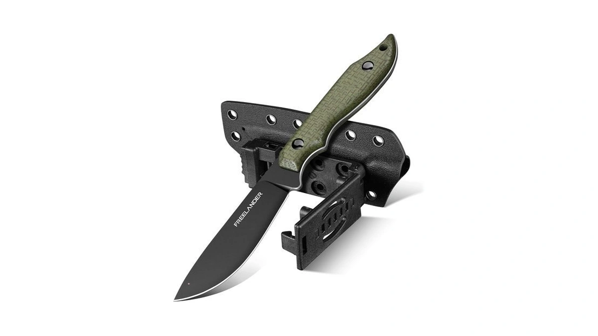 Freelander Full Tang Fixed Blade Knife With Kydex Sheath, Tactical