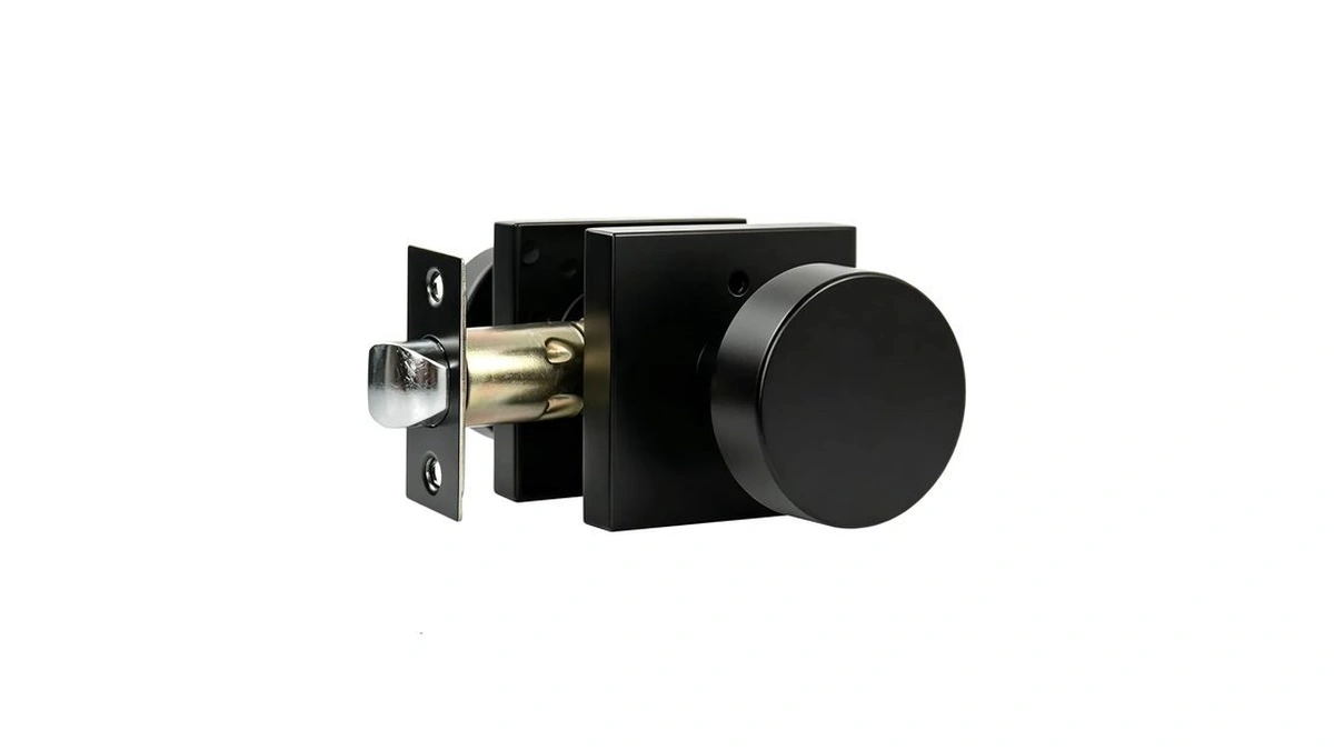 Kwobpo Interior Privacy Door Knob, Matte Black 1 Pack