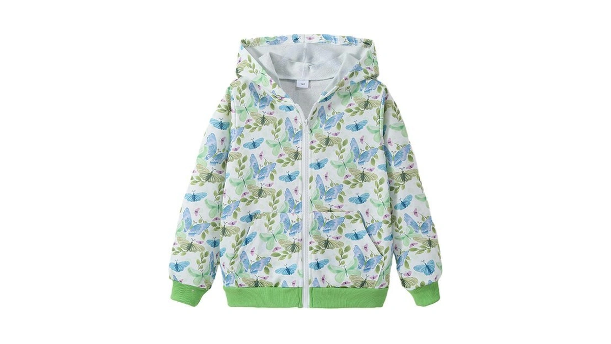 Frogwill Girls Zip Up Hoodie Sweatshirt Toddler Tween Kids Graphic