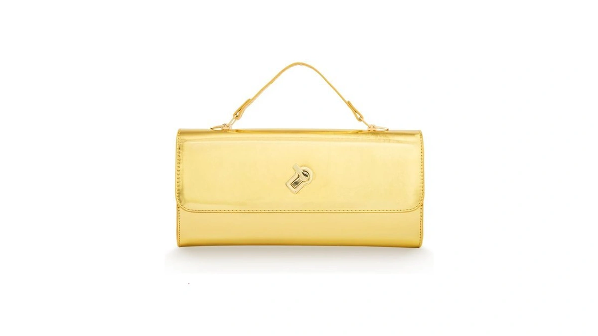 Amazon : Bryctsisen Women Metallic Pu Evening Clu