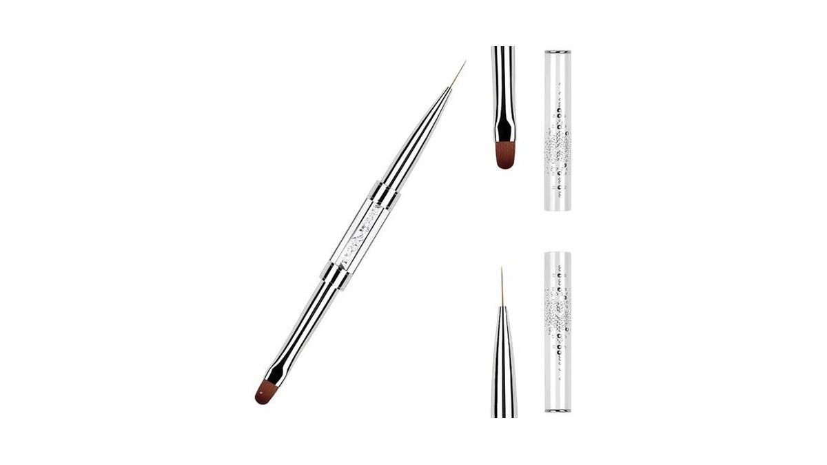 Chedin 1pcs Dual Ended Nail Art Brushes For Builder Gel,