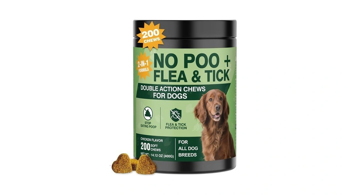 200 Chews Flea And Tick Prevention Chews-no Poo Chew For