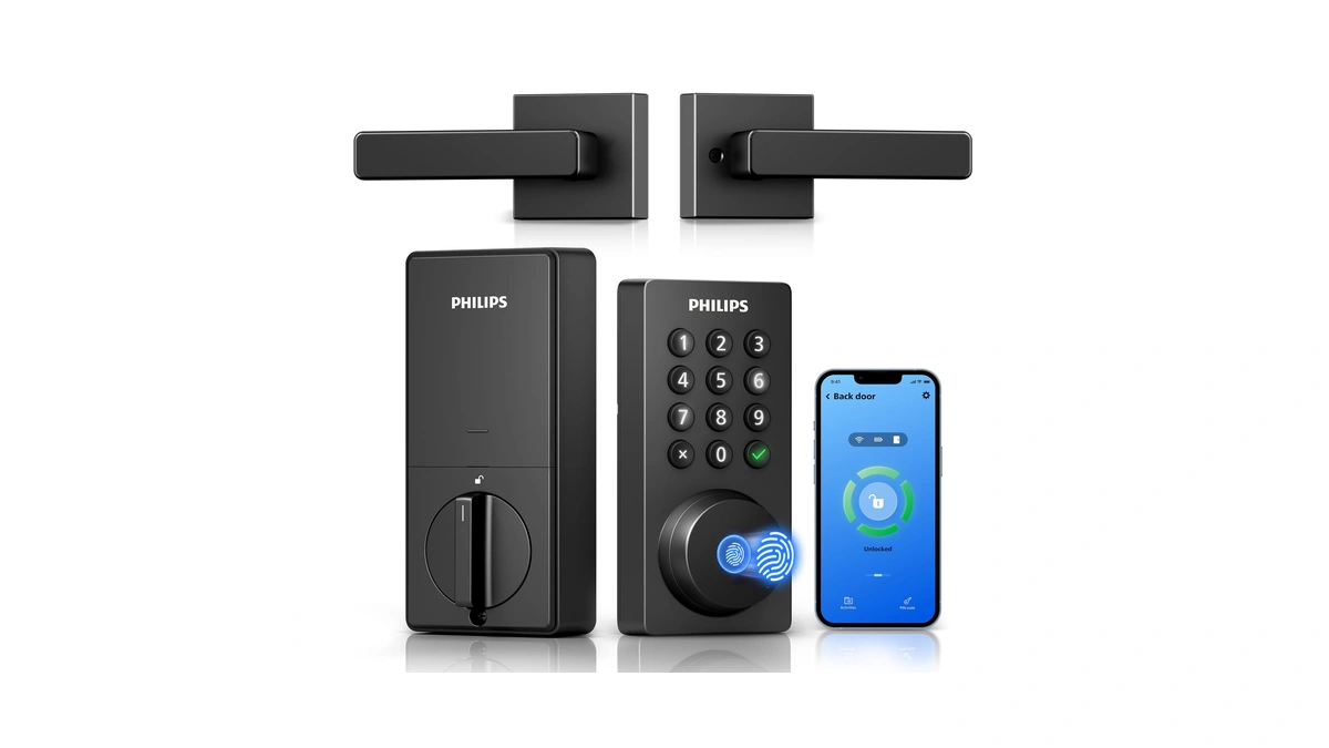 Philips Wifi Keypad Deadbolt With Handle, Built-in Wifi, App Remote