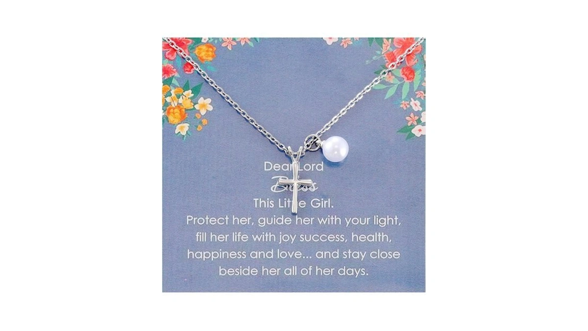 Hutimy Baptism Necklace For Goddaughter Daughter