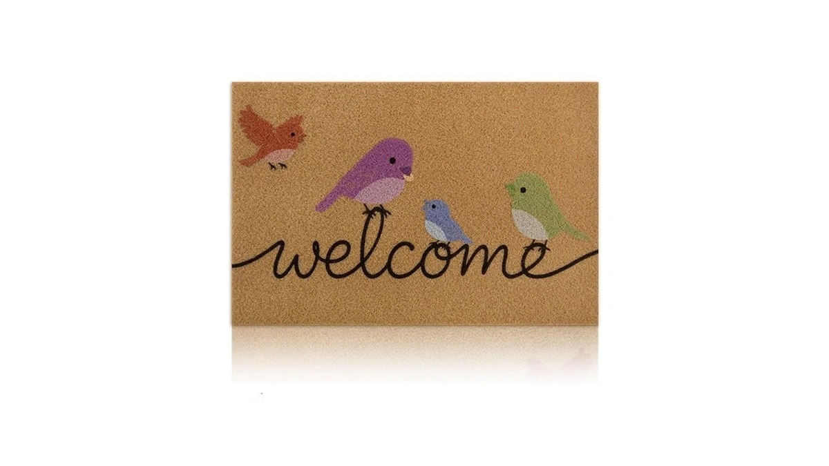 Yinhua Coir Door Mat 17"x30", Welcome Mat With Non Slip