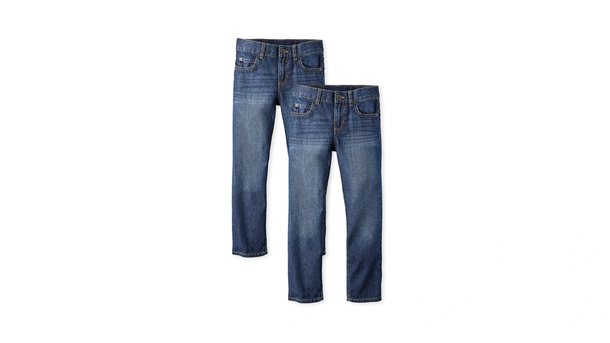 The Children's Place Boys Basic Straight Leg Jeans,dk Juptier 2