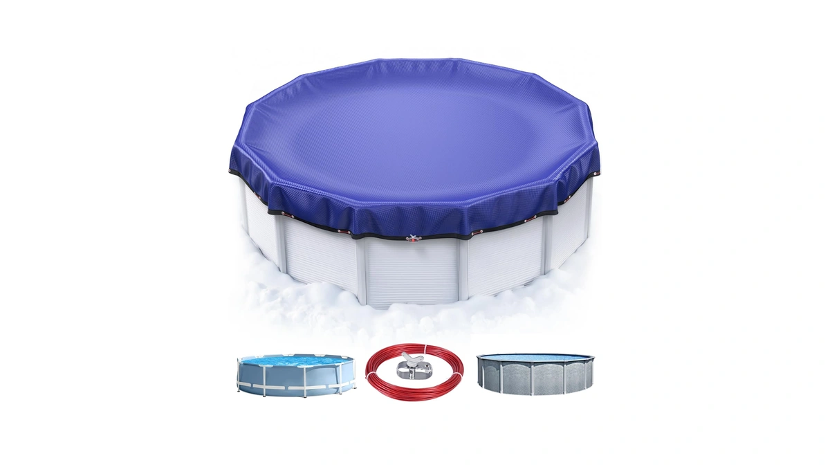 Uirway [200gsm Heavy Duty] 24ft Winter Pool Cover 2026 Upgrade
