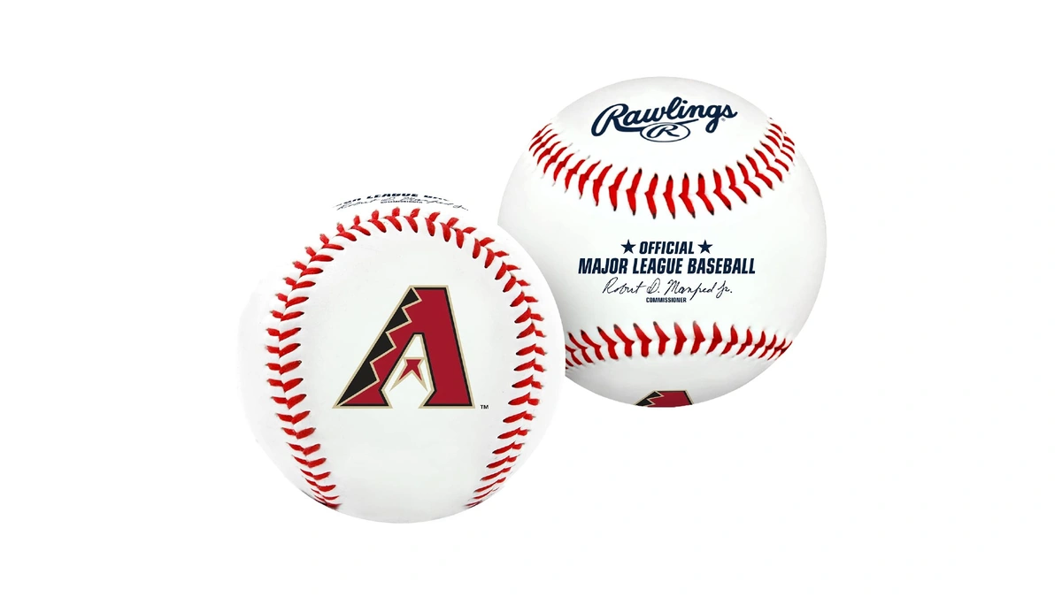 Mlb Arizona Diamondbacks Team Logo Baseball, Official, White