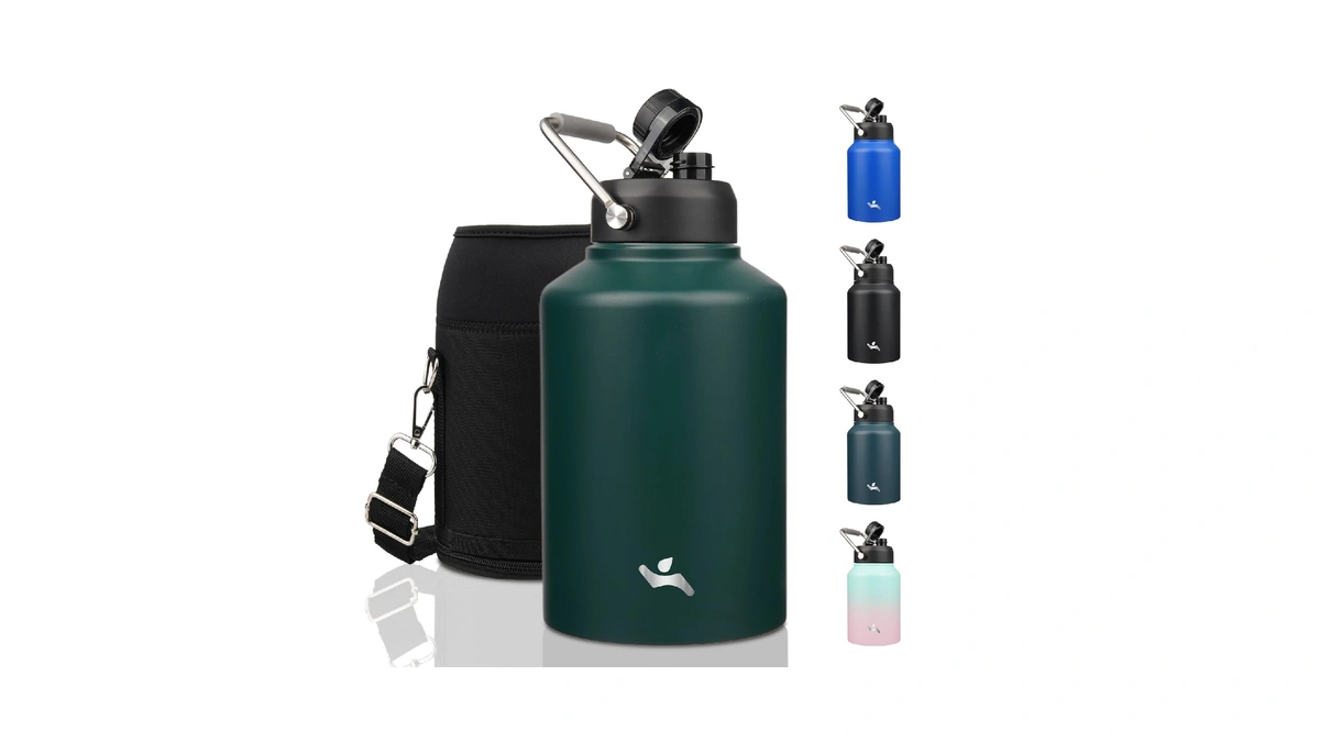 Konokyo 128 Oz Insulated Stainless Steel Water Bottle Jug With