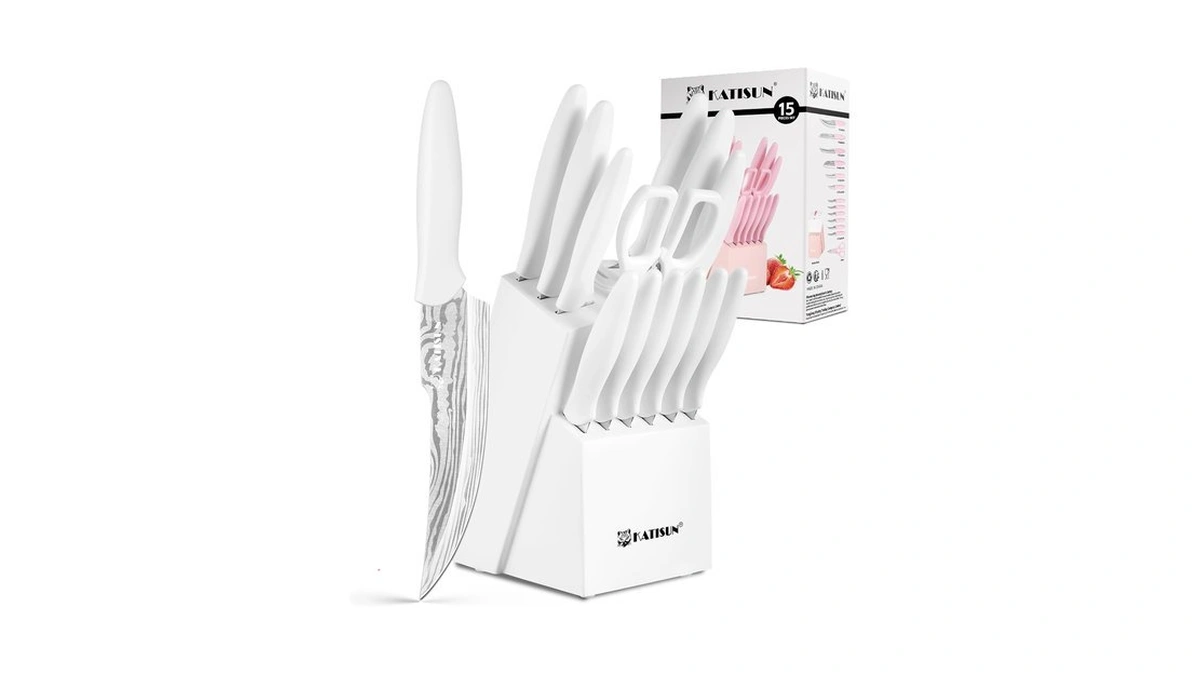 Katisun Knife Set - 15 Pcs Kitchen Knife Set With