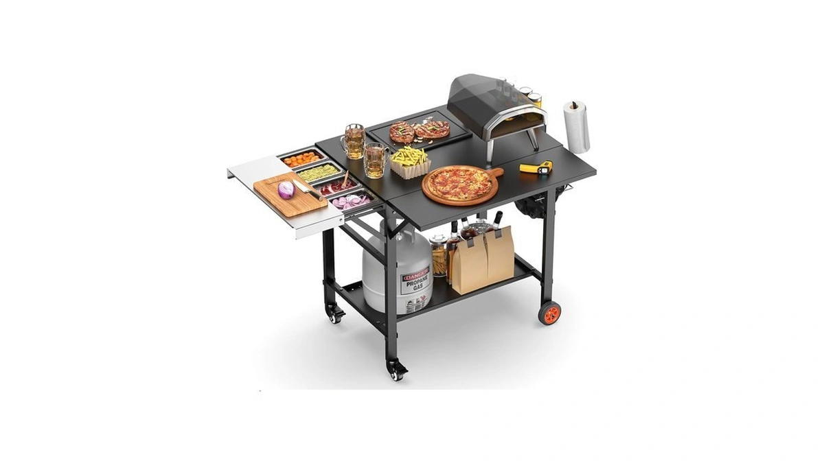 Pizza Oven Table For Ooni Pizza Ovens, Grill Cart Table
