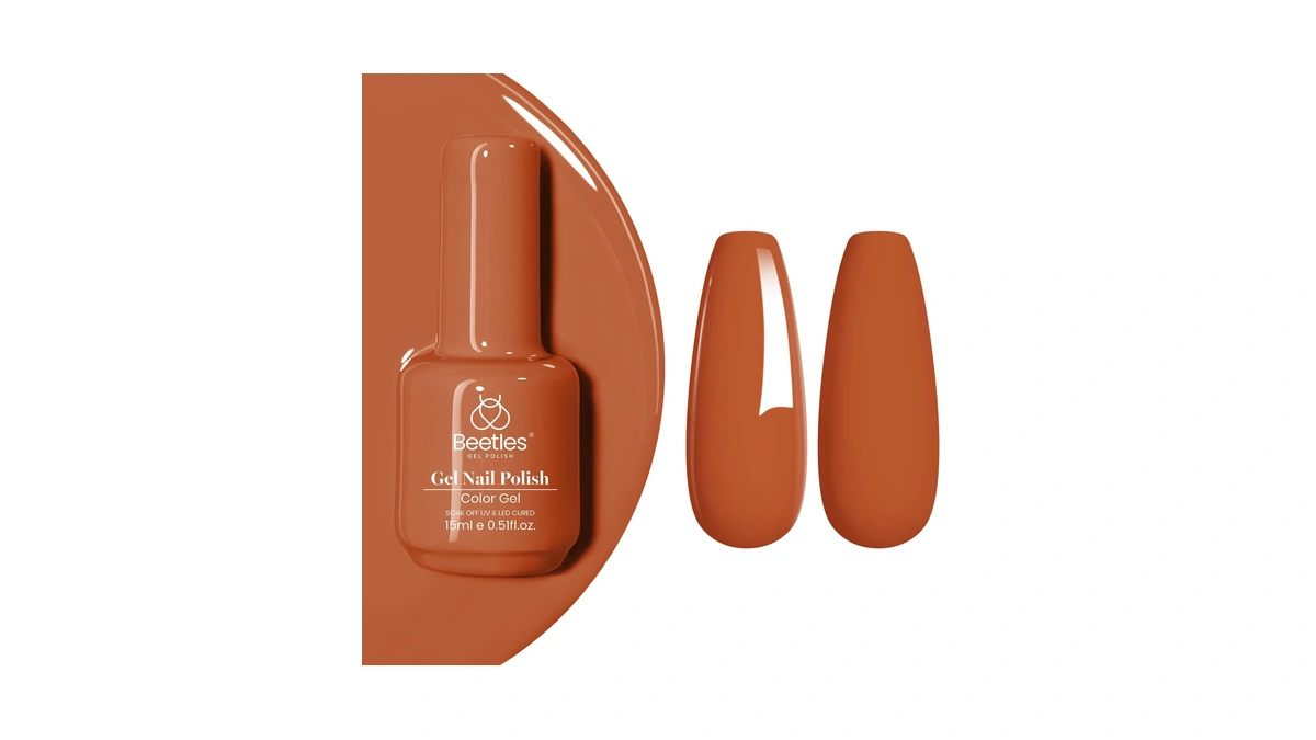 Beetles Orange Gel Polish, 15ml Pumpkin Burnt Orange Gel Nail