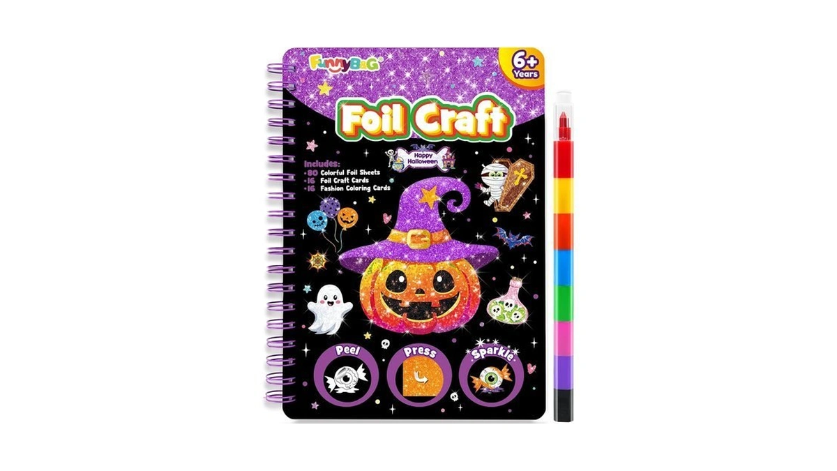 Funnyb&g Foil Art Craft Kit For Kids, Halloween Crafts Gift