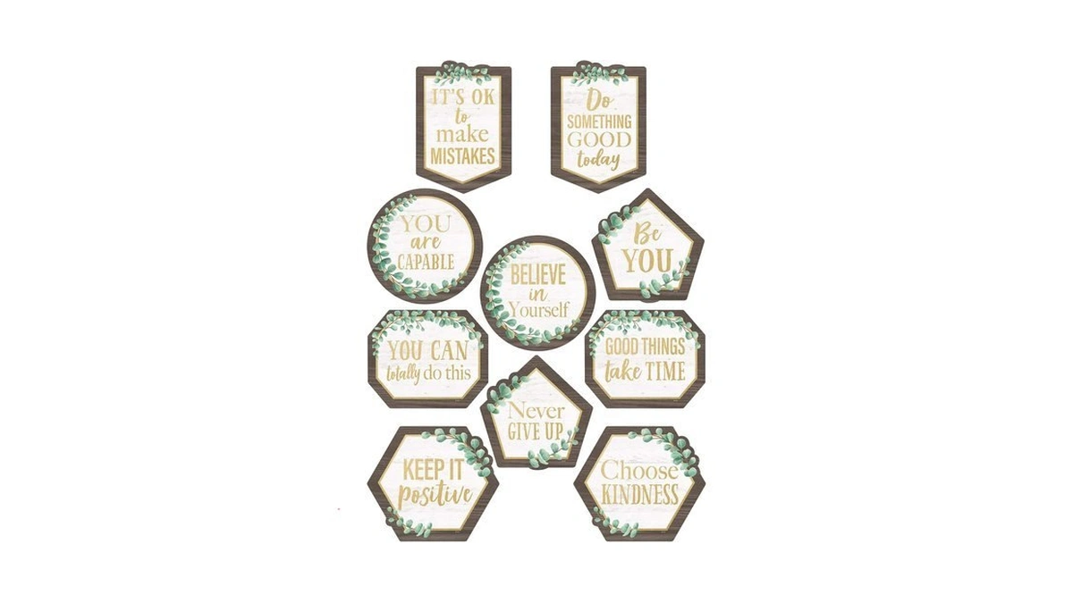 Teacher Created Resources Eucalyptus Positive Sayings Accents (tcr8464)