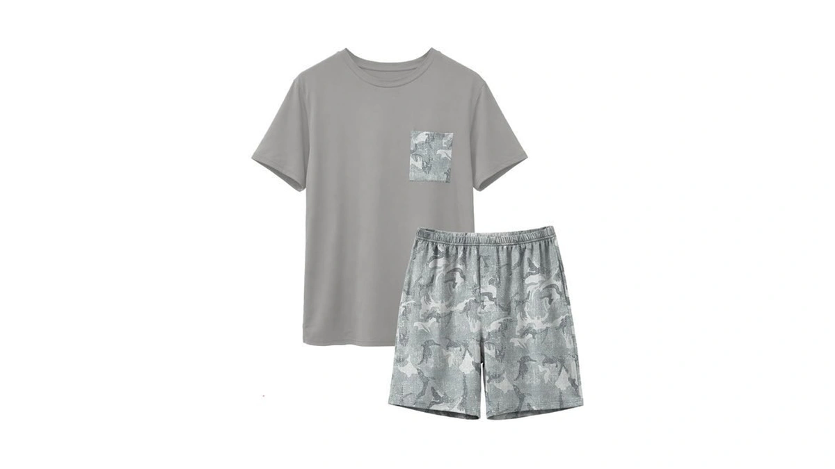 Feiersi Mens Pajama Set Sleepwear Pjs Short Sleeve Sleep Set