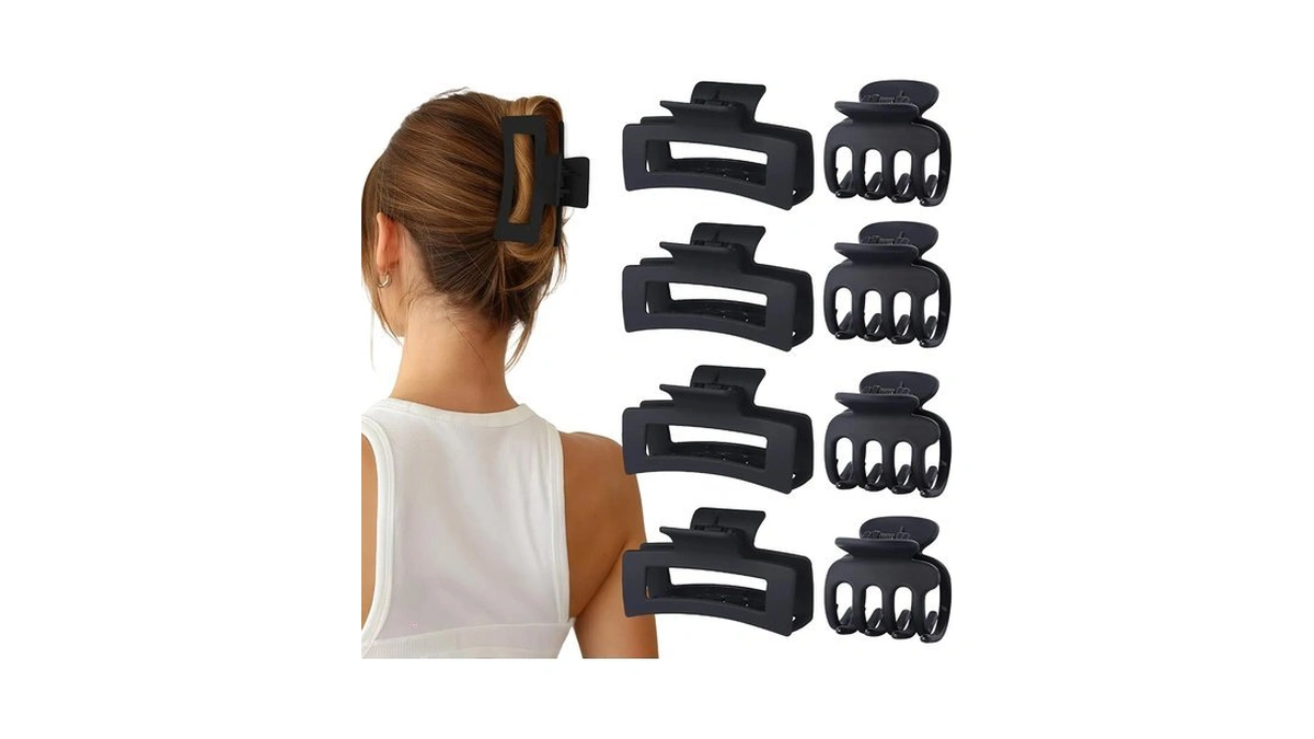 Smksl 8 Pcs Hair Claw Clips For Women & Girls