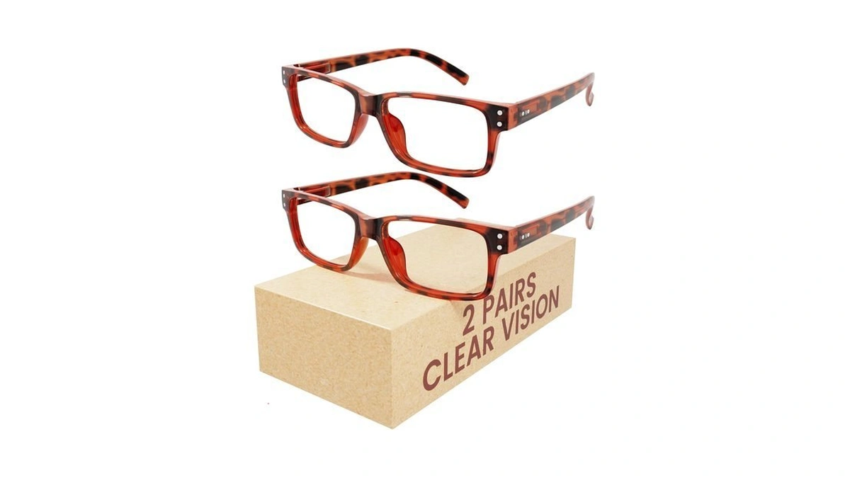 Eyekepper Blue Light Reading Glasses Men Women 2.5, Tortoise 2