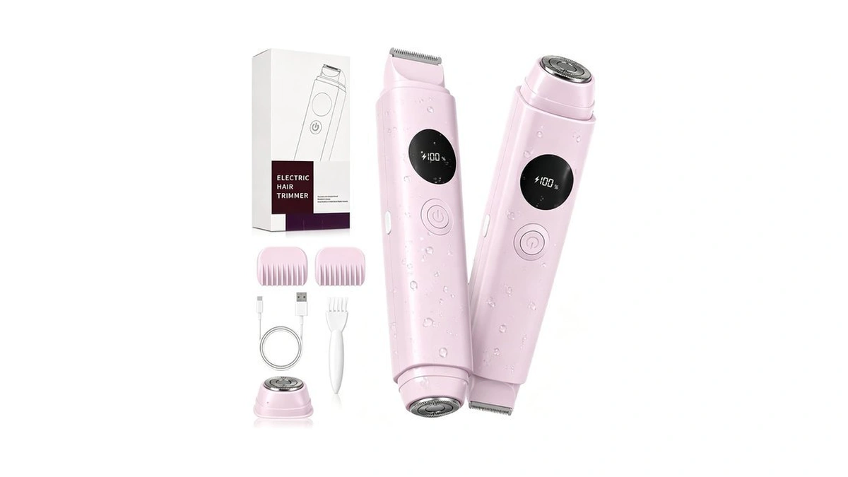 Bikini Trimmer For Women Waterproof Dual-head Razor Led Display
