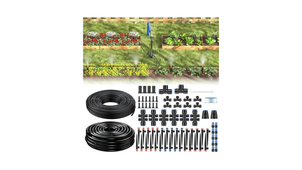 Pawfly 230 Ft Quick Connect Drip Irrigation Kit, Drip Irrigation