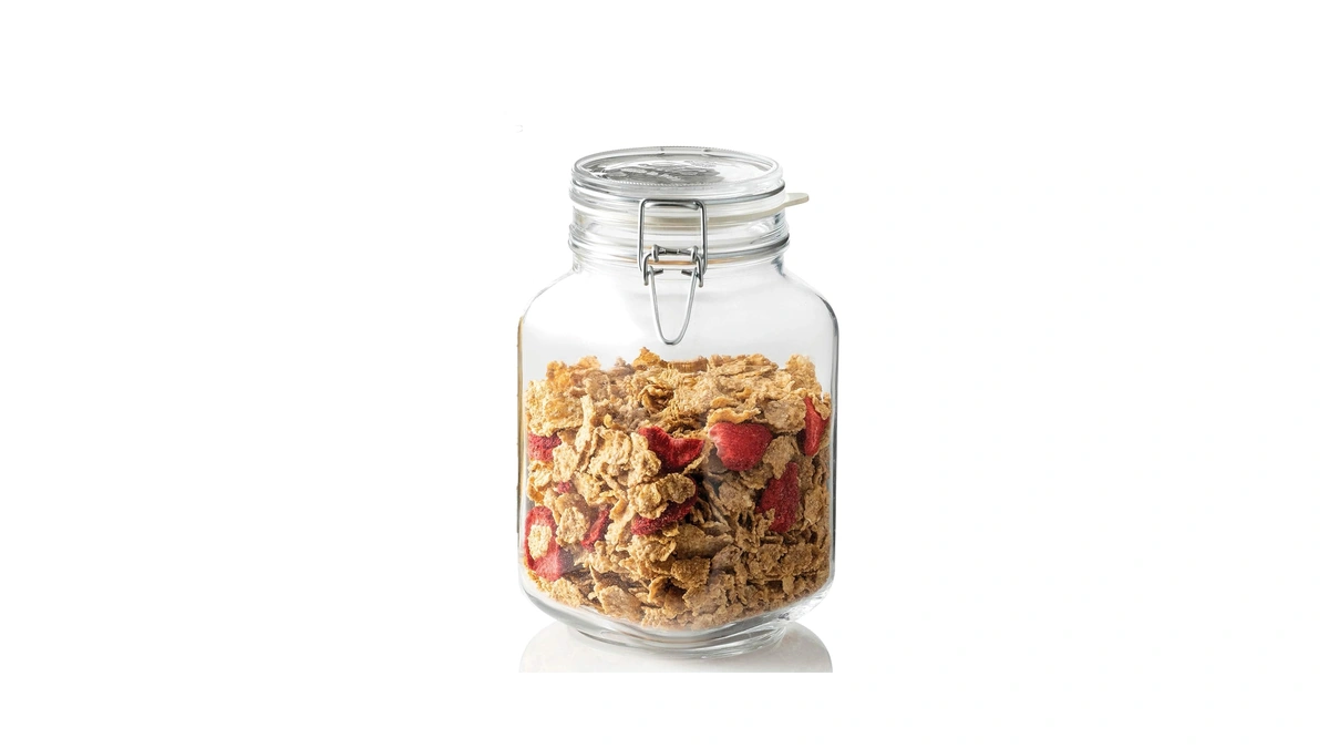 Bormioli Rocco Fido Squared Wide Mouth Glass Jar With Airtight
