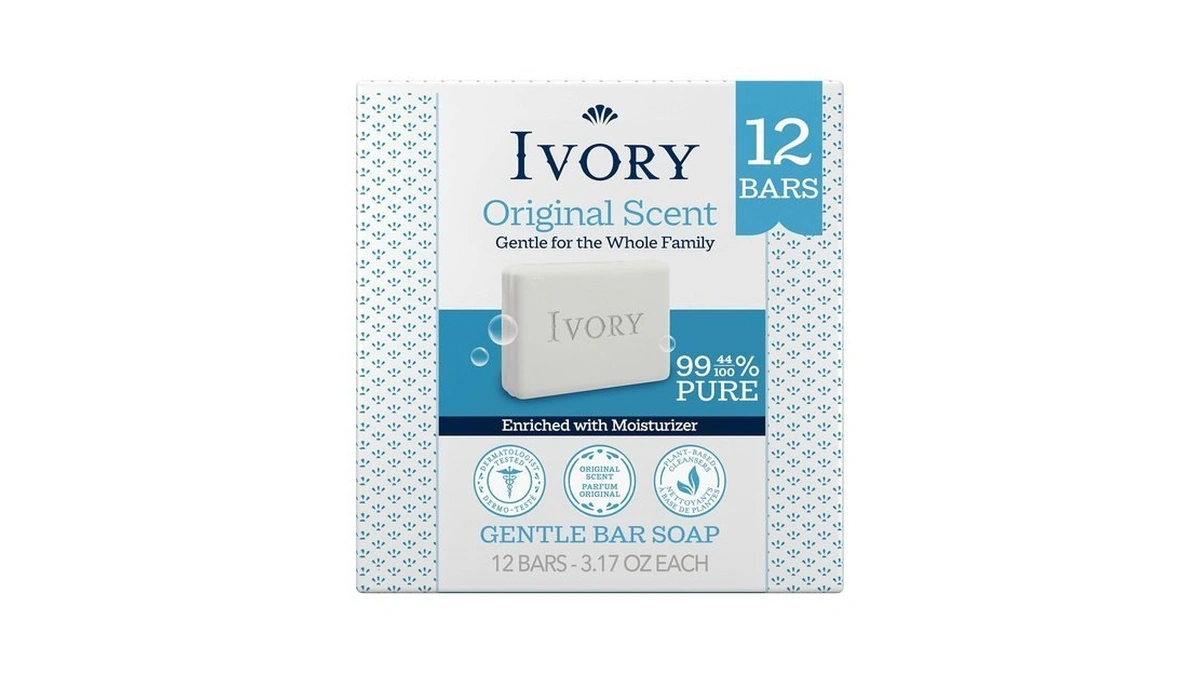 Ivory Gentle Bar Soap, Designed For Whole Family, 99.44% Pure