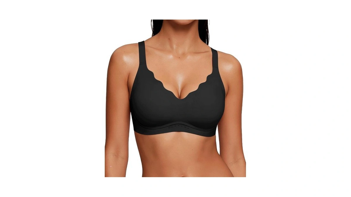 As Fairy Wireless Bras For Women Jelly Push Up Scalloped