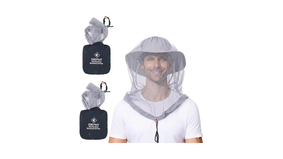 2 Pack Mosquito Head Net Mesh For Hiking & Outdoors,bug