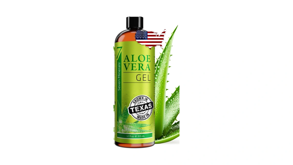 Seven Minerals Aloe Vera Gel With Freshly Cut Pure Organic