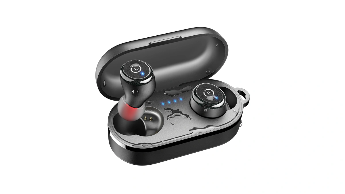 Tozo T10 Wireless Earbuds Powerful Bass Stereo Wireless Charging, App,