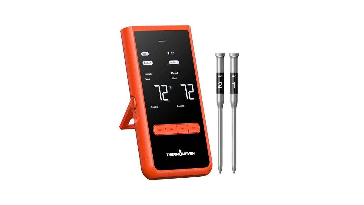 Thermomaven Smart Wifi Wireless Meat Thermometer For Grilling With 2