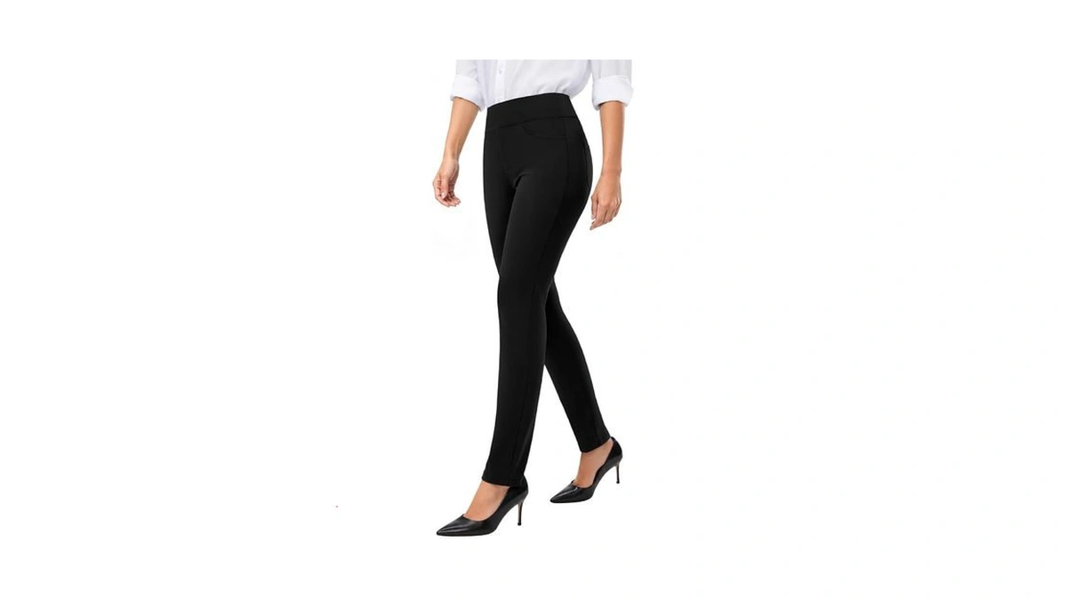Dlooda Womens Dress Pants Straight Leg Business Casual Work Yoga
