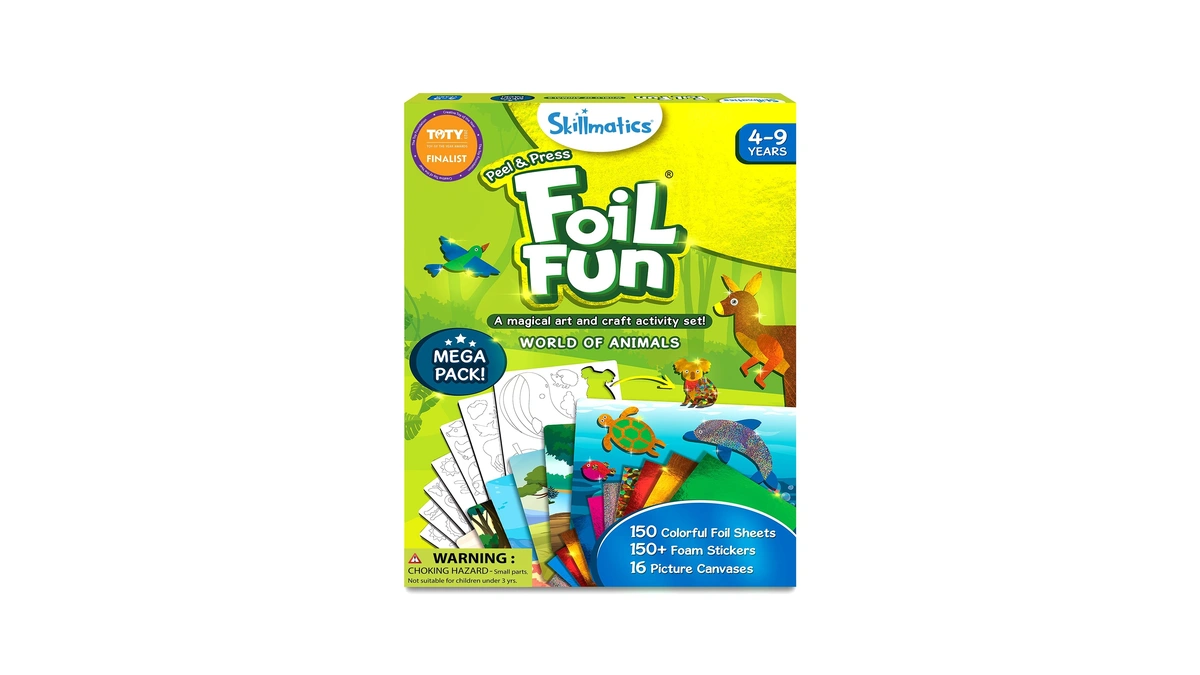 Skillmatics Foil Fun Animals Mega Pack, Foil Art Kit, Gift