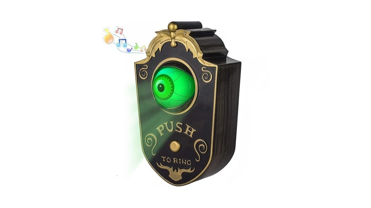 Kizbruo Halloween Decoration For Indoor & Outdoor, Talking Doorbell For
