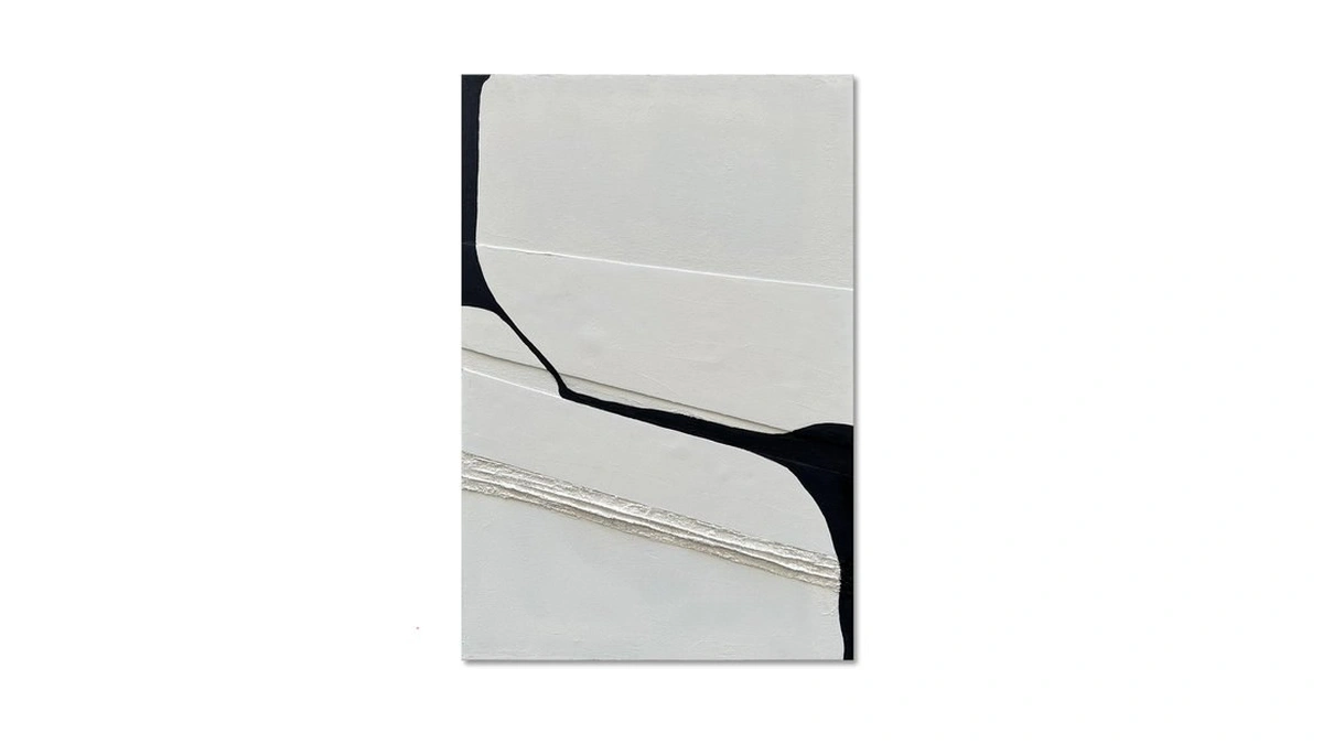 Nankai Art Modern Minimalism Art Painting White And Black Abstract
