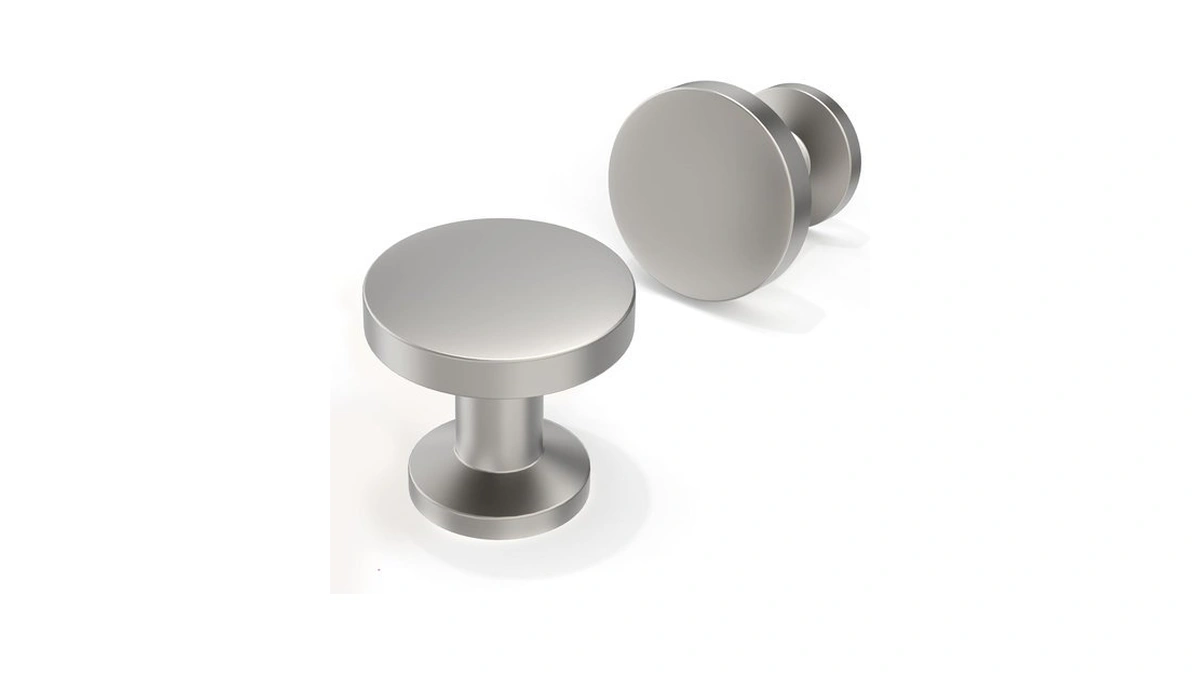 Asimerdeco 10 Pack Brushed Satin Nickel Cabinet Knobs 1-1/5 Inch(30mm)