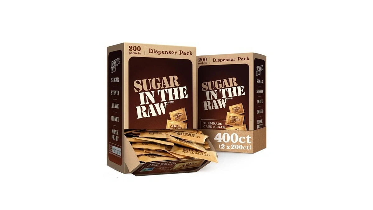 Sugar In The Raw, Turbinado Cane Sugar Packets, 200 Ct
