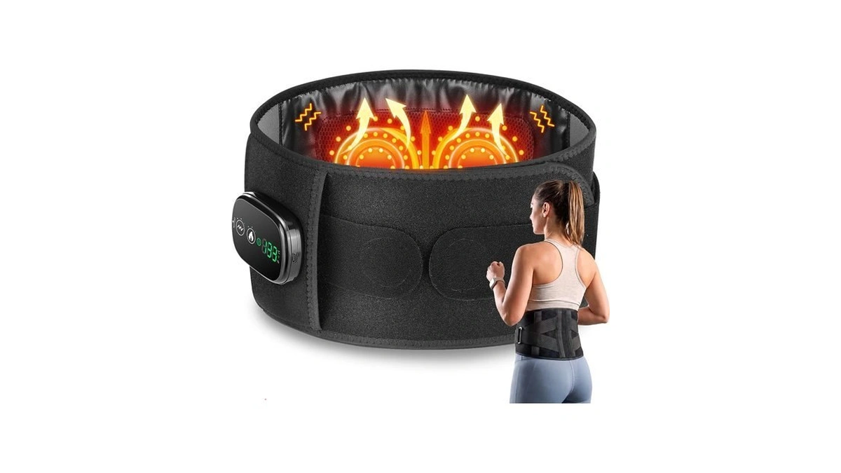 Cordless Heating Pad For Back, 5 Heat & 3 Vibration